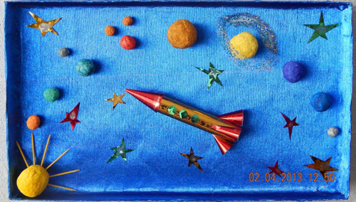 поделка +ко дню космонавтики в детский сад ракета 8