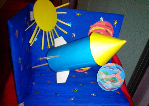 поделка +ко дню космонавтики в детский сад ракета 5