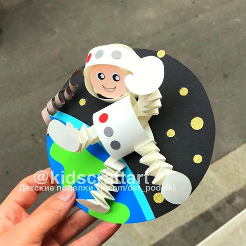 поделка +ко дню космонавтики в детский сад своими руками из бумаги