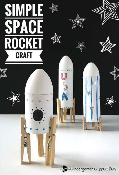 поделка +ко дню космонавтики в детский сад ракета 10