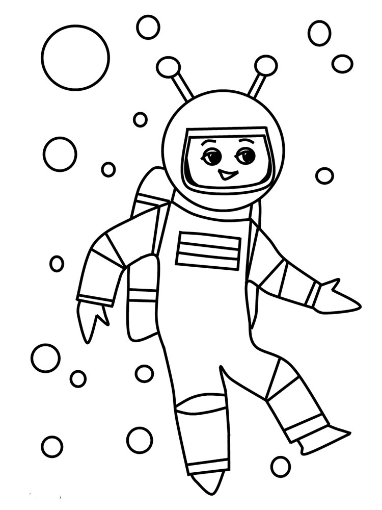 раскраска на день космонавтики для детей в саду распечатать шаблон 6