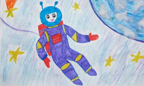 рисунок на тему день космонавтики 2