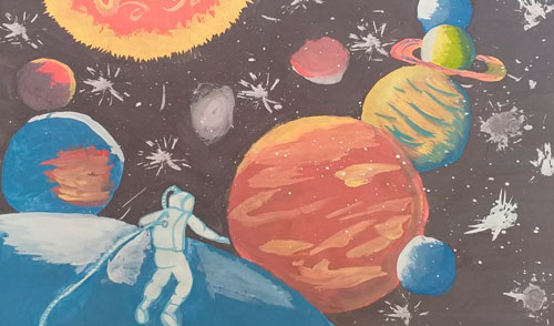 рисунок ко дню космонавтики в детский сад 4