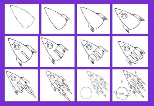 рисунок ко дню космонавтики в детский сад 7