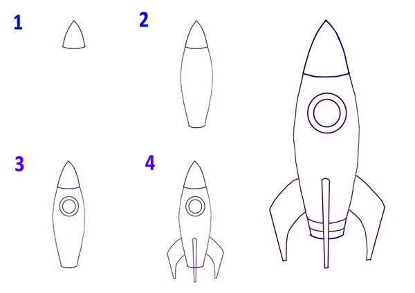 рисунок ко дню космонавтики в детский сад 8