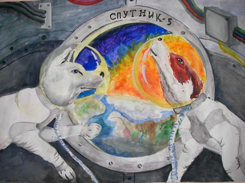 рисунок к 12 апреля День Космонавтики 4