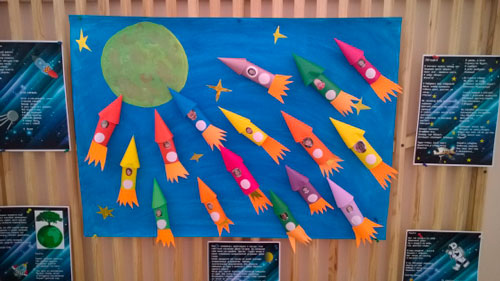 стенгазета ко дню космонавтики в детском саду с детьми 8