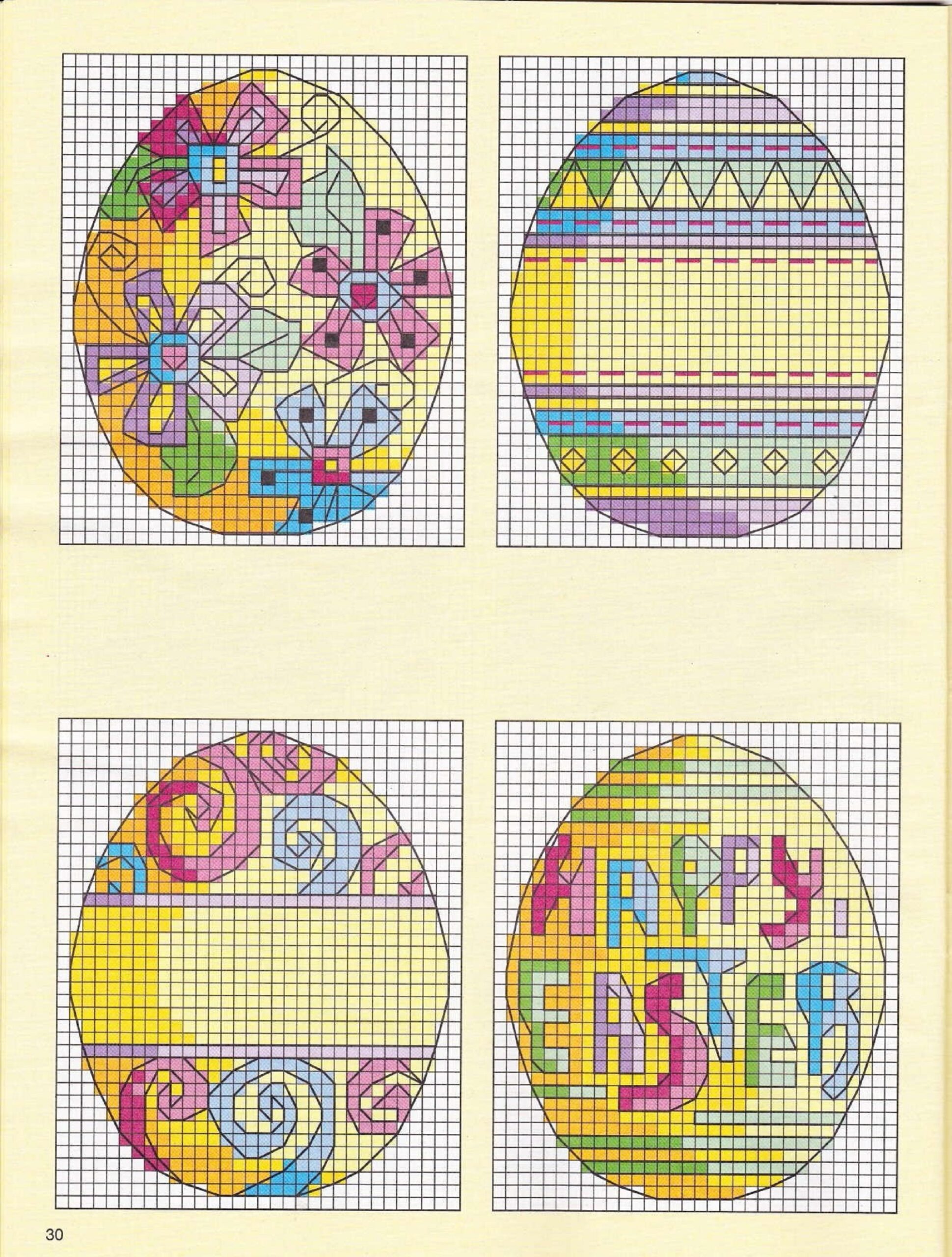 Схема вышивки пасхальное яйцо на пластиковой канве