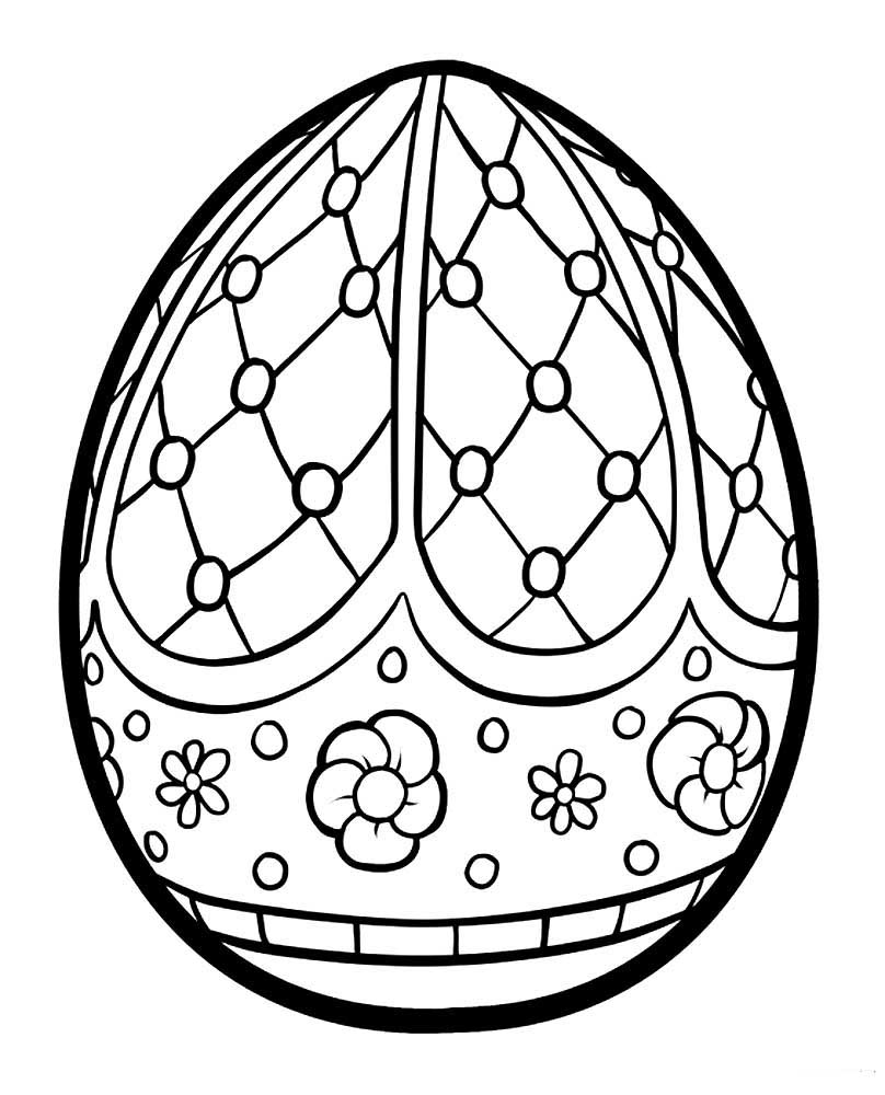 Яйцо раскраска для детей в детском саду 6