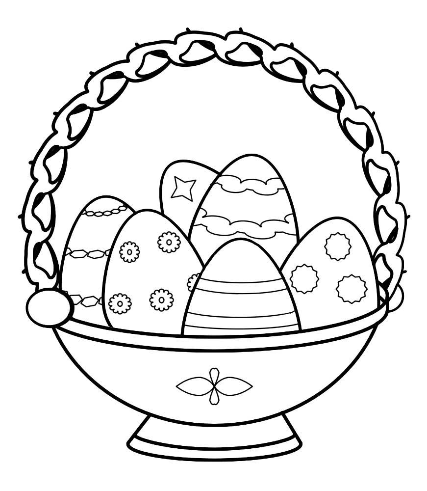 Яйцо раскраска для детей в детском саду 5