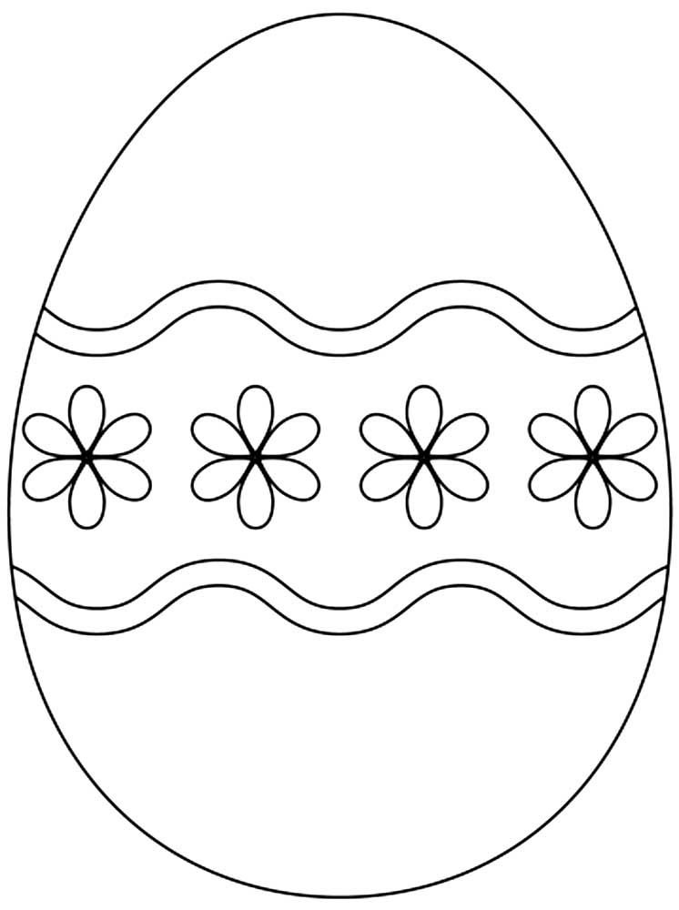 Яйцо раскраска для детей на Пасху 9