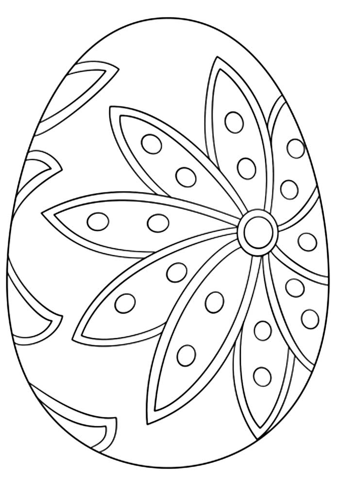 Яйцо раскраска для детей на Пасху 6