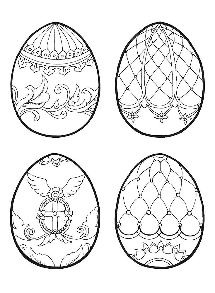 пасхальные яйца раскраска для детей распечатать 9