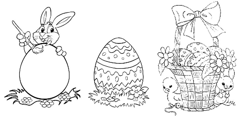пасхальные яйца раскраска для детей распечатать 6