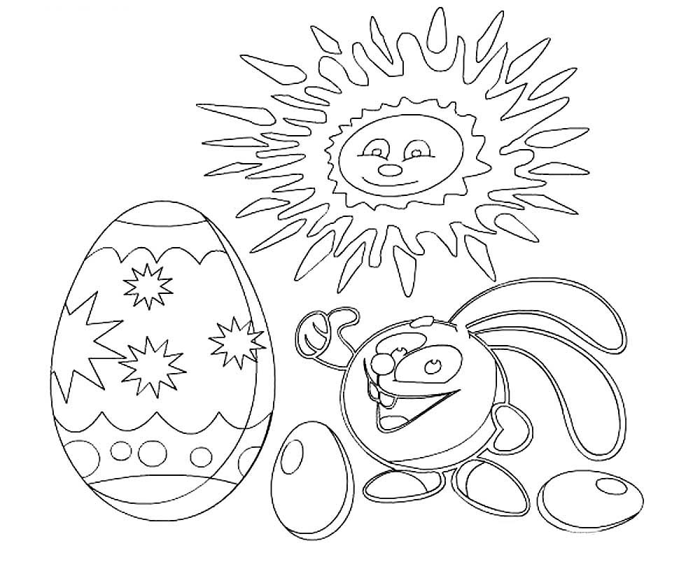 яйцо картинка для детей раскраска 5