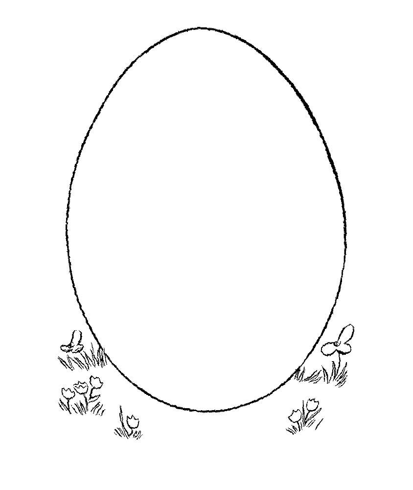 яйцо картинка для детей раскраска 4