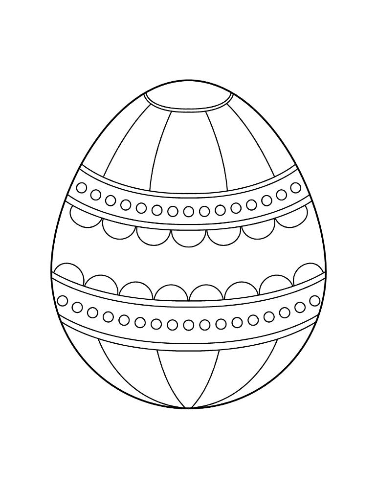 пасхальное яйцо раскраска для детей 8