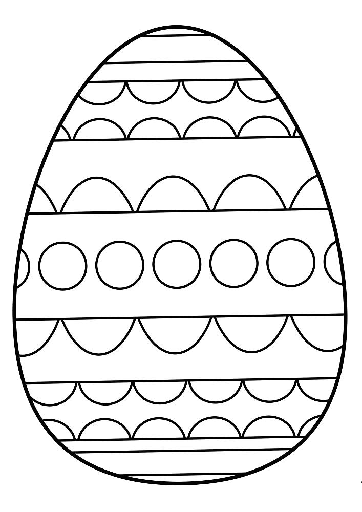 пасхальное яйцо раскраска для детей 7