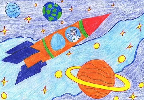 Как нарисовать космонавта для детей в школе 6