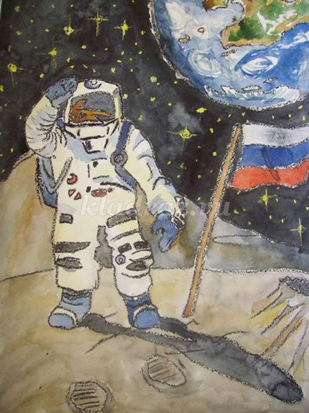Как нарисовать космонавта для детей в школе 3