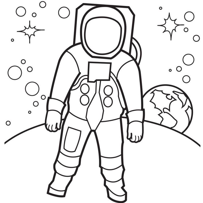 Как легко нарисовать космонавта для детей 8
