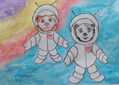 как нарисовать космонавта для детей 5-6 лет