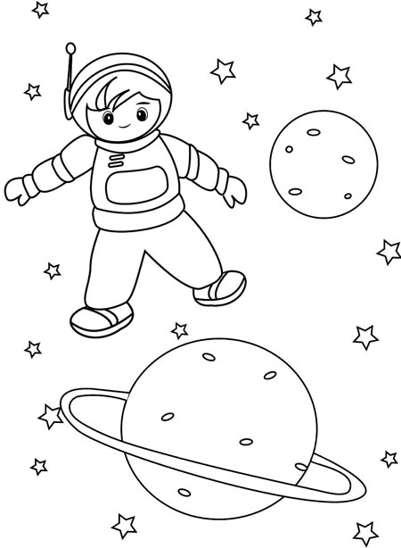 Как нарисовать космонавта для детей 8