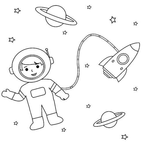 Как нарисовать космонавта для детей 9