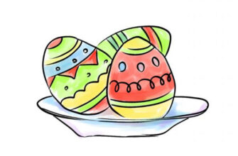 как нарисовать пасхальное яйцо на бумаге для детей