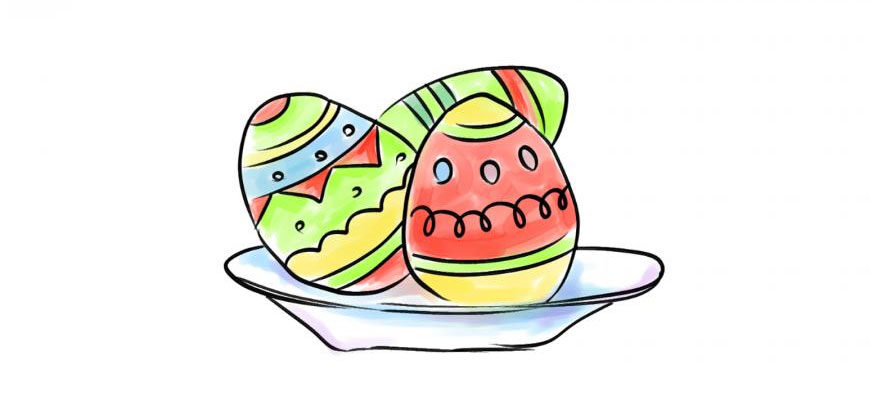 как нарисовать пасхальное яйцо на бумаге для детей