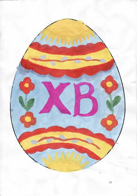 как нарисовать пасхальное яйцо для детей карандашом 8