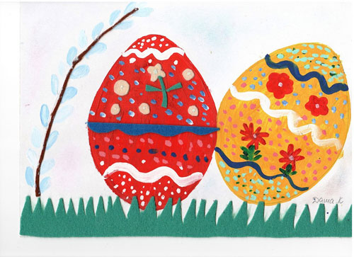 как нарисовать пасхальное яйцо для детей карандашом 2