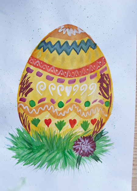 как нарисовать пасхальное яйцо для детей 9