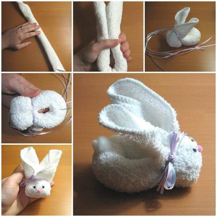 пасхальный кролик своими руками из полотенца