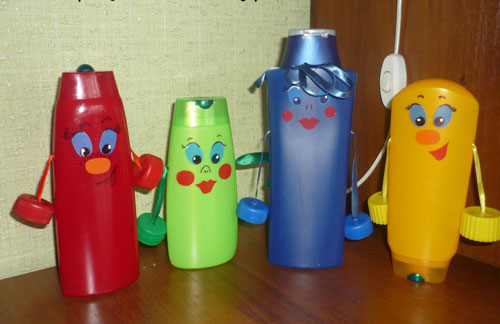 поделка из пластиковой бутылки для детского сада просто и легко 10