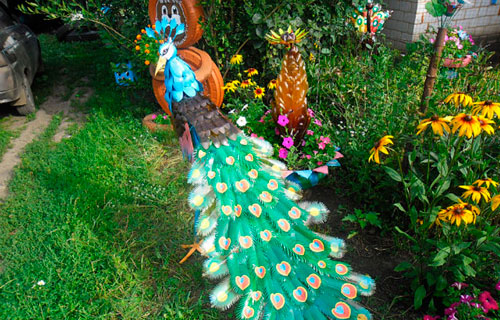 поделки из пластиковых бутылок для сада и огорода фото 4