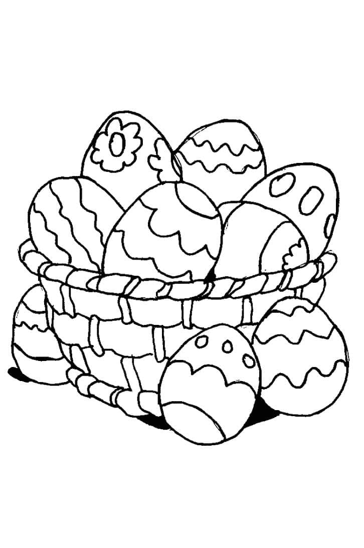 пасха раскраска для детей кулич и яйца 8