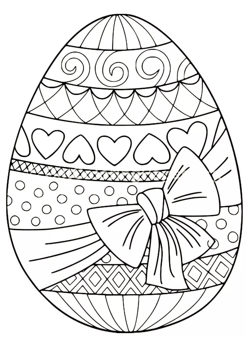 пасхальное яйцо раскраска для детей 4