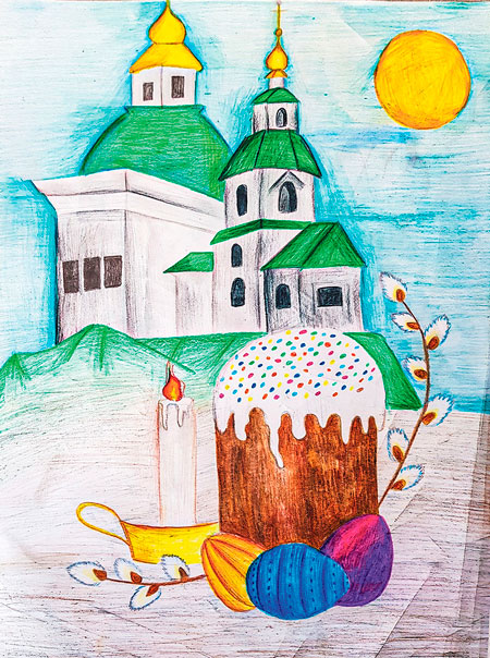 рисунок на тему Пасха для начальной школы 7
