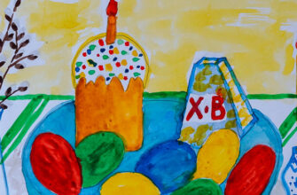 Рисунок на тему Пасхи для детей 7 лет