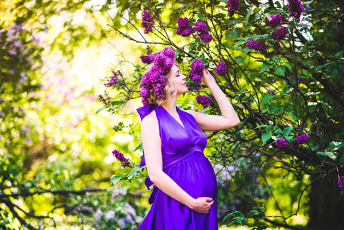 цветущие сады идеи для весенних фотосессий для беременных 3