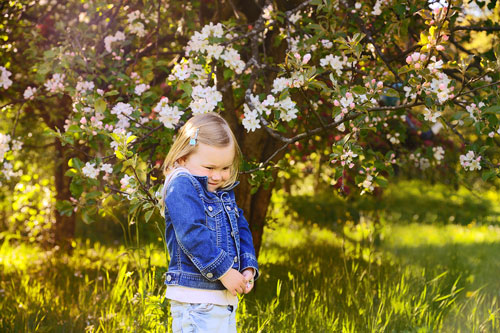 цветущие сады идеи для весенних фотосессий для детей 3