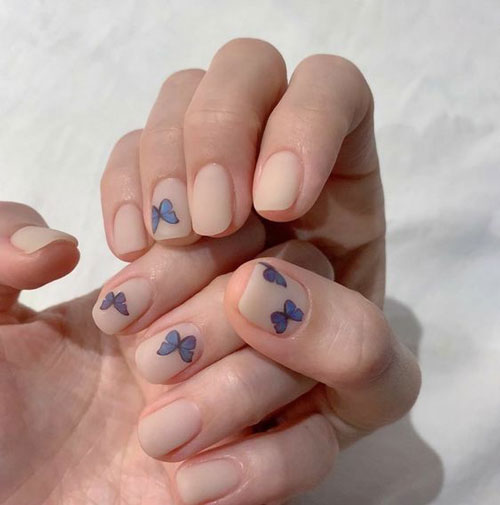 летний маникюр на короткие ногти с бабочками фото новинки 7