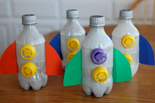 ракета из пластиковой бутылки для детского сада