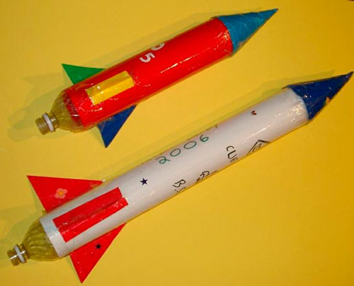 ракета из пластиковой бутылки для детского сада 9