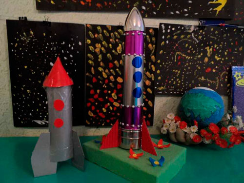 ракета из пластиковой бутылки для детского сада 5