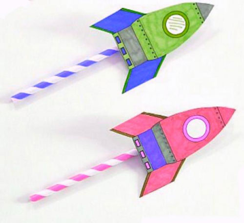 объемная ракета из бумаги своими руками для детей поэтапно 3