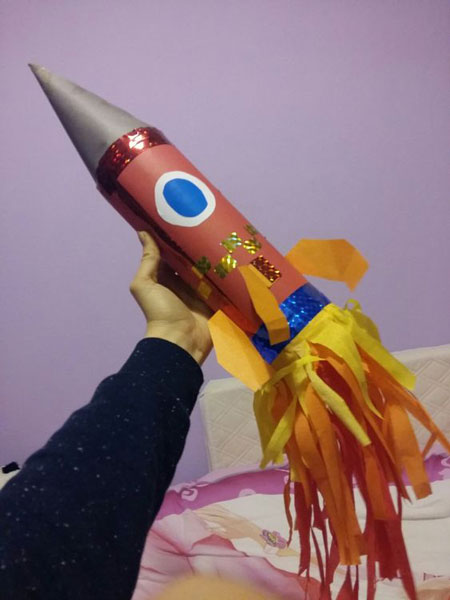 объемная ракета из бумаги своими руками для детей 5