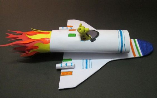 ракета из бумаги своими руками для детей шаблоны 4