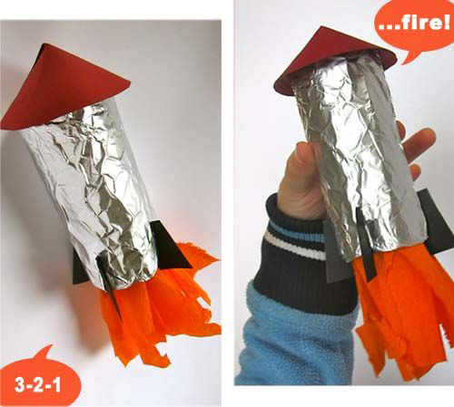 ракета из бумаги своими руками для детей 4-5 лет 8